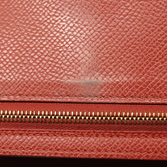 HERMES Beansufla Wallet Leather Brown Gold Auth 142375 - Picture 12 of 16